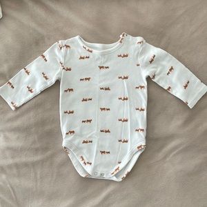 Janie & Jack long sleeve tiger print body suit